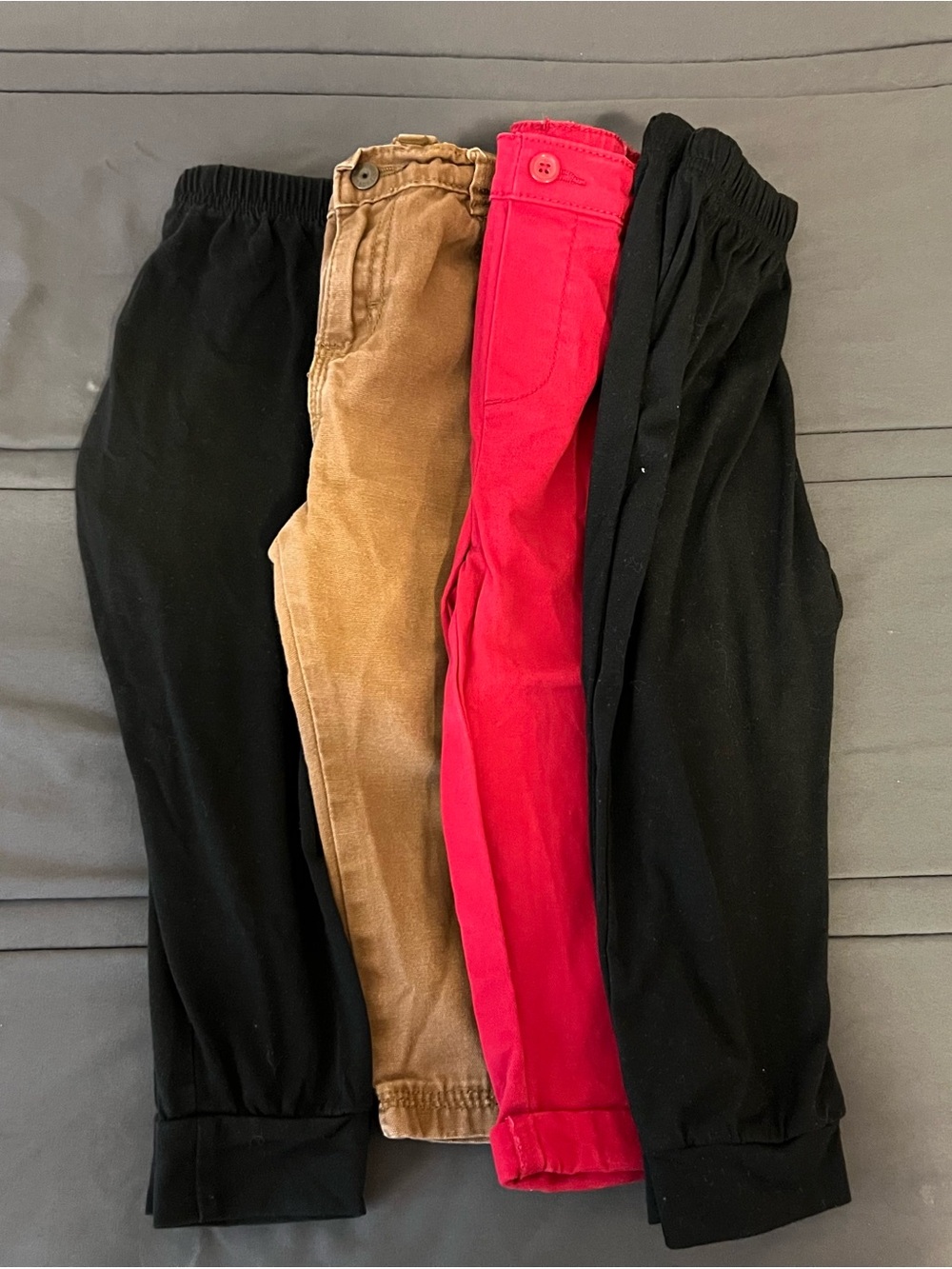 First Impressions Kids Joggers & Cord Pants - Black, Brown, Red